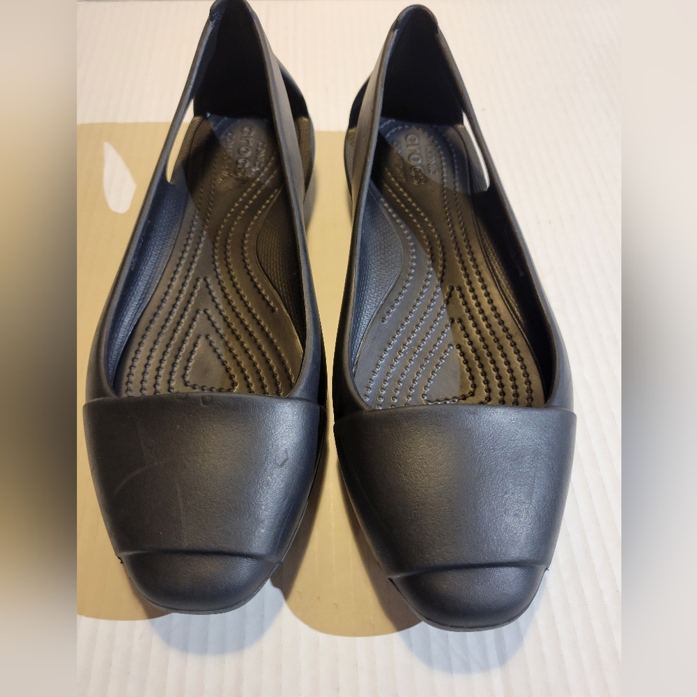 Crocs Sienna Iconic Comfort Pre-owned  Flats Black Women's Size 9W
